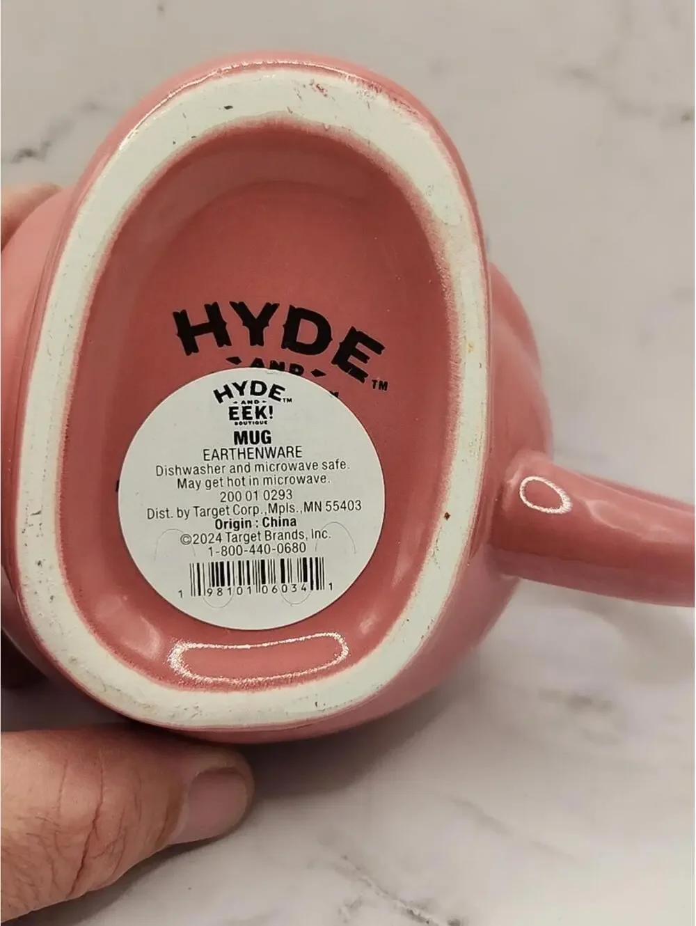 Target Hyde & Eek! Pink Skull Ceramic Halloween Mug, 15 oz, Pre-Owned